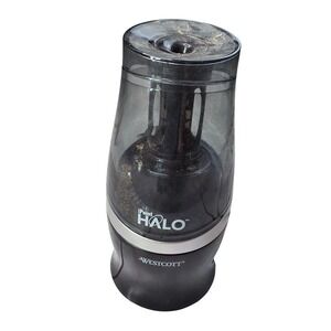 Westcott iPoint Halo Electric Pencil‎ Sharpener Black Silver with AC Adapter S2